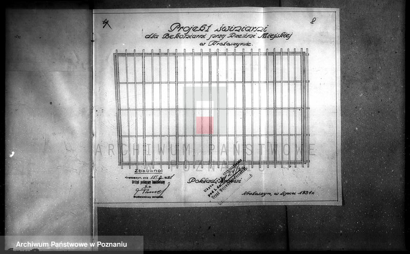 image.from.unit.number "Zatwierdzenie projektu zakładu przemysłowego /Rzeźni/ nr 460 własność Magistratu m. Krotoszyna"