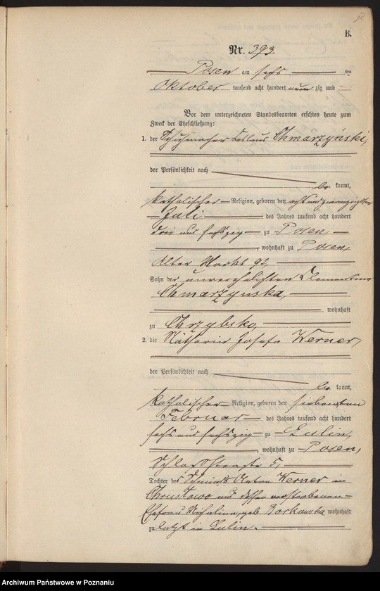 Obraz 10 z jednostki "Księga małżeństw t. III"