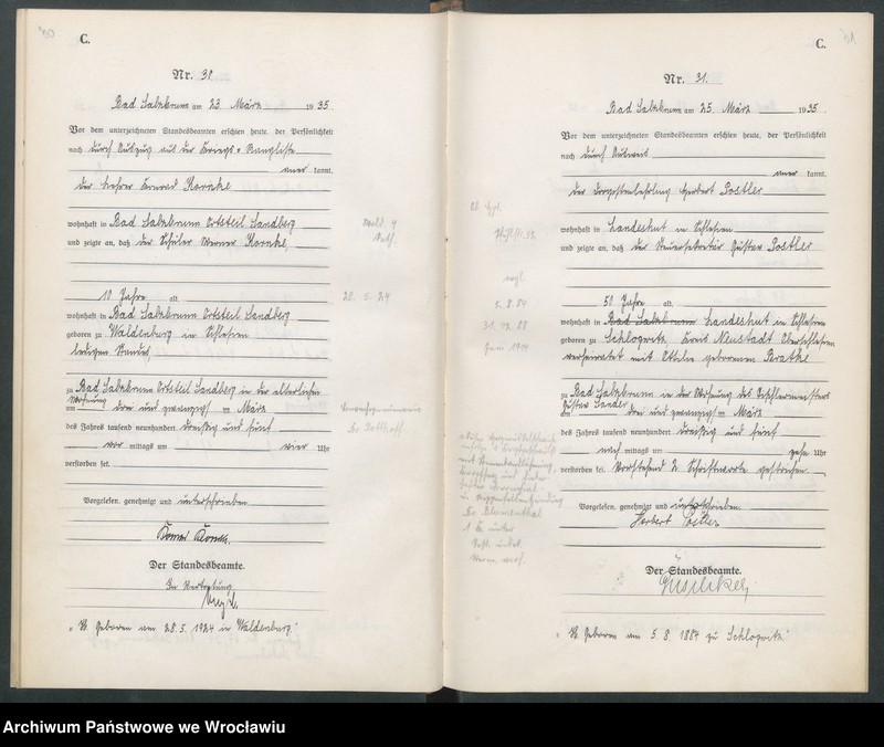 Obraz 19 z jednostki "Sterbe-Haupt-Register Ober Salzbrunn (Szczawno-Zdrój) 1934"