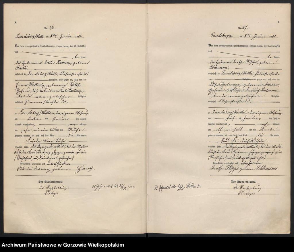 Obraz 17 z jednostki "Geburts Register"