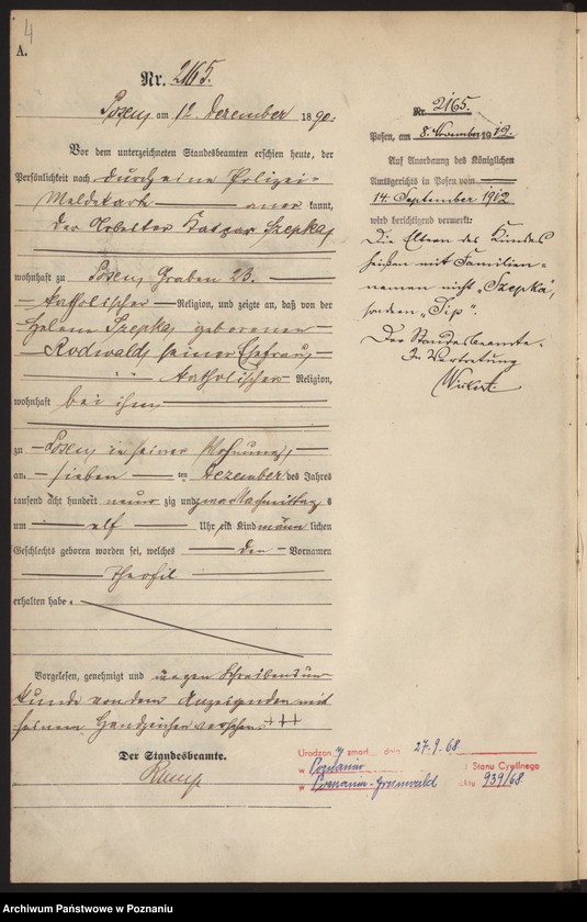 Obraz 7 z jednostki "Księga urodzeń t. VI"