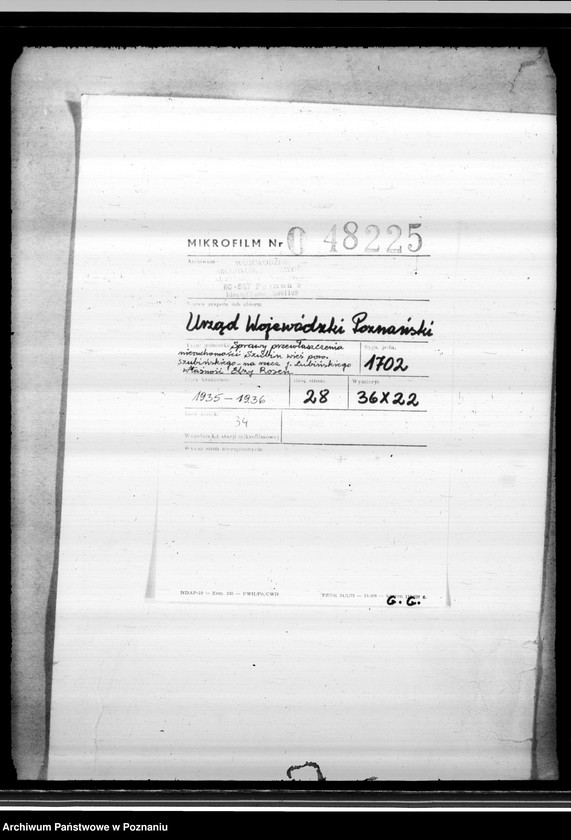 Obraz 2 z jednostki "/Sprawy przewłaszczenia nieruchomości Szubin wieś powiatu szubińskiego na rzecz J. Łubińskiego własność Elzy Rosen"