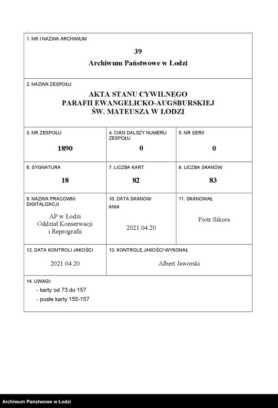 Obraz 1 z jednostki "Akta małżeństw"