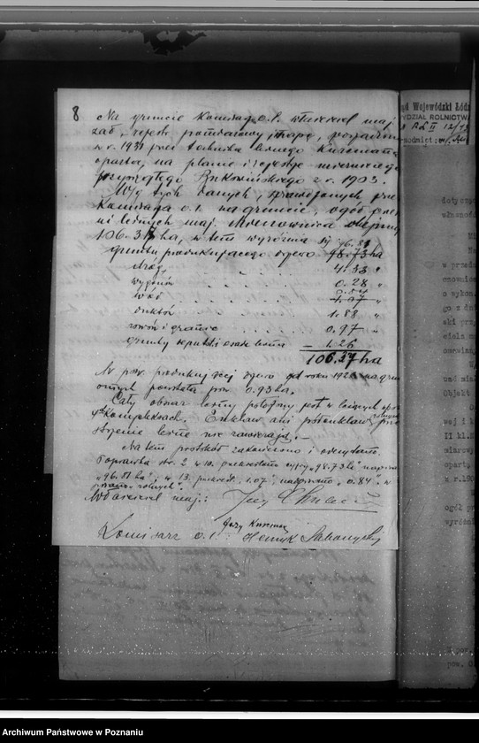 Obraz 12 z jednostki "Majątek Mieczownica powiat koniński wyłączenie obszarów leśnych w związku z wykonaniem reformy rolnej"