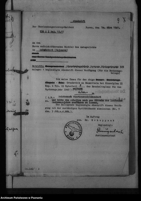 Obraz 13 z jednostki "Amtsgericht Schmückert - Bojanowo"