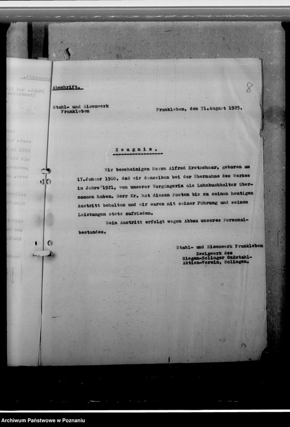 Obraz 12 z jednostki "Kretschmar, Alfred - komisarz obwodowy"