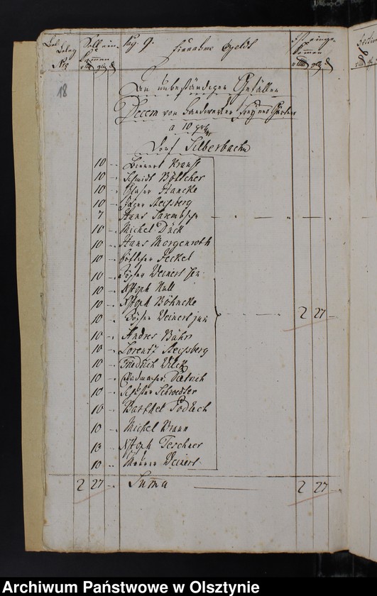 image.from.unit.number "Jahr Kirchen Rechnung der Silberbachschen Kirchen aller Einnahme und Ausgabe wie auch Bau-Rechnung"