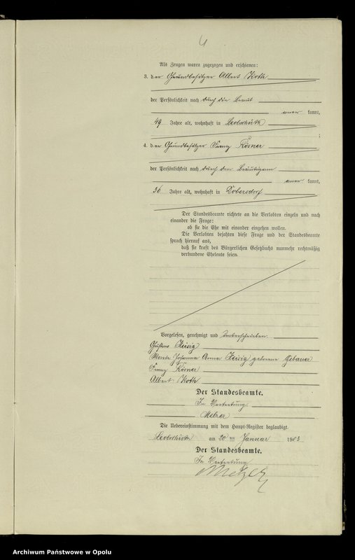 image.from.unit.number "Heiraths-Haupt-Register Standesamts Leobschütz pro 1903"
