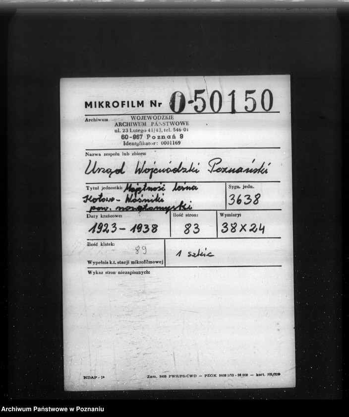 Obraz 2 z jednostki "Majętność leśna Kotowo-Wożniki powiat nowotomyski"