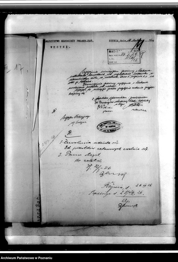 Obraz 15 z jednostki "Korespondencja w sprawach organizacyjnych i personalnych Towarzystwa"