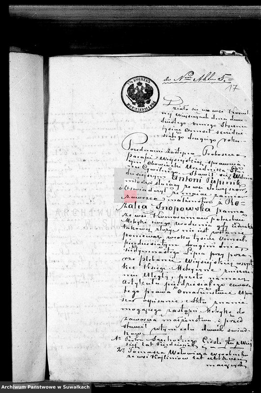 image.from.unit.number "Dowody do akt małżeństw Parafii Lejpuny z roku 1862"
