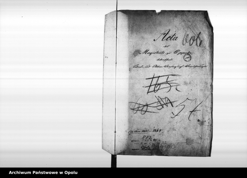 Obraz 4 z jednostki "Acta des Magistrats Oppeln betreffend Lebens - und Alters - Versorgungs - Versicherungen. De Anno 1850-1864"