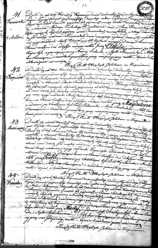image.from.unit.number "Duplikat Aktów Urodzenia, Małżeństwa i Zeyscia Parafia Kopciowo z Roku 1854"