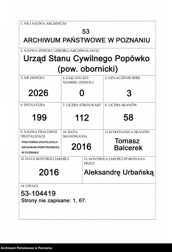 Obraz 1 z jednostki "Heirats-Haupt-Register"