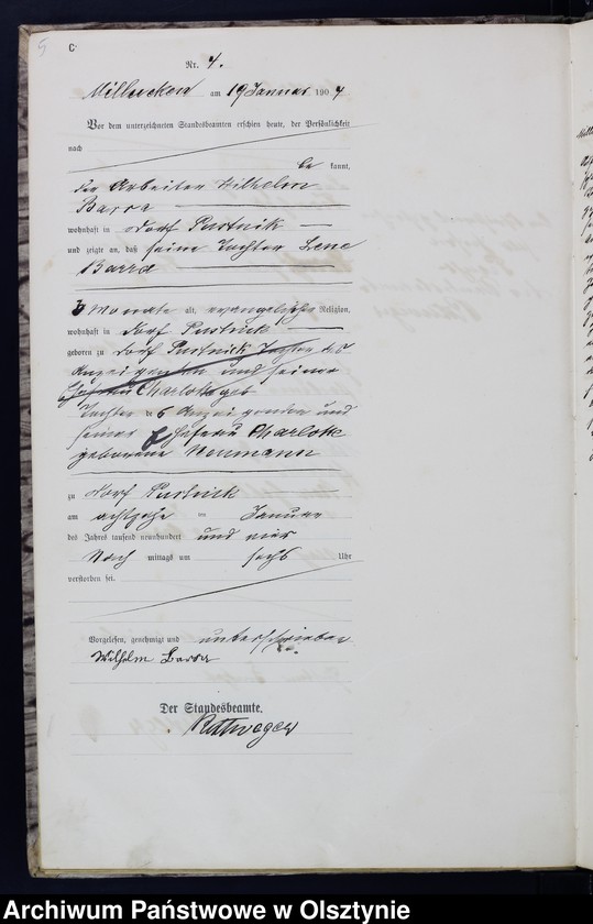 Obraz 7 z jednostki "Sterbe-Haupt-Register Nr 1 - 66"