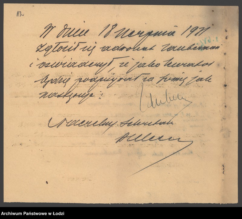 Obraz 14 z jednostki "Abram Hendeles i Dawid Nenfeld- handel towarem galanteryjnym"