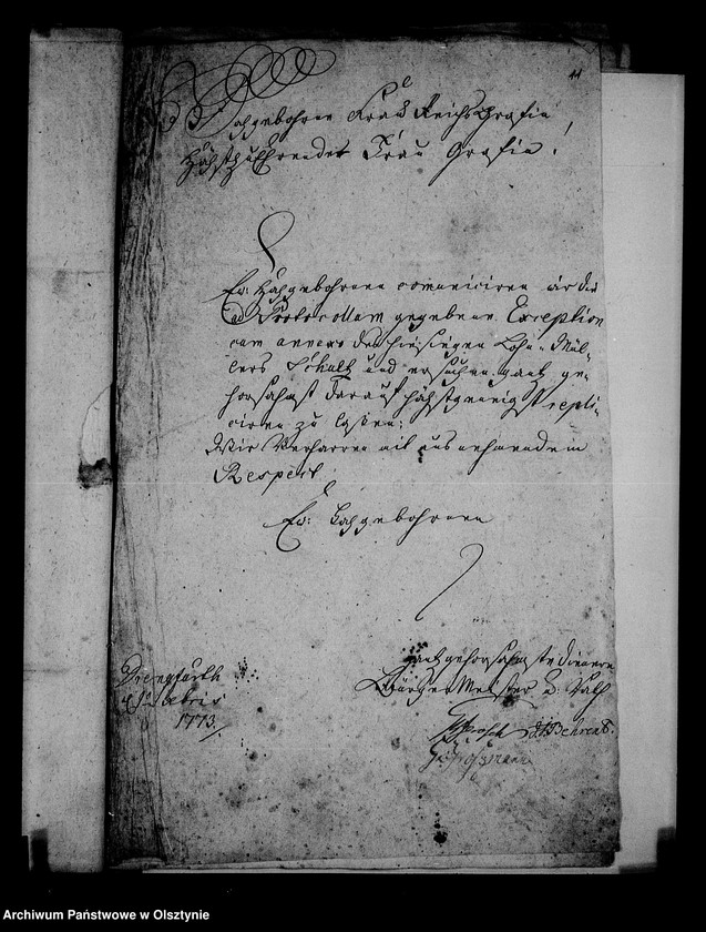 image.from.unit.number "Correspondence die Serwillensche Müle betr. /Surwile; kętrz./"
