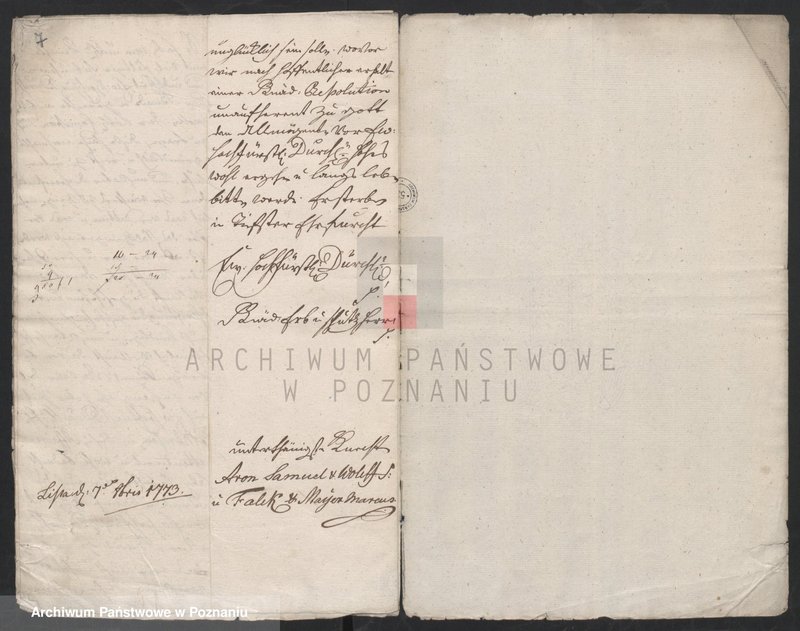 Obraz 6 z jednostki "Handel solą uprawiany przez Żydów Arona i Spółkę i Falk - Mayer - Marcus. Uiszczenie opłat z tego tytułu; język niemiecki"