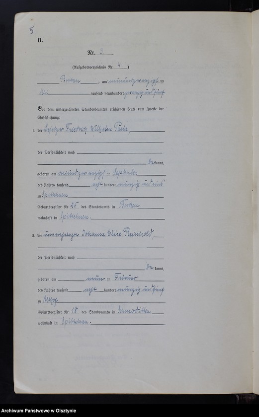 image.from.unit.number "Heirats-Neben-Register Nr 1 - 6 [ Księga małżeństw - wtóropis ]"
