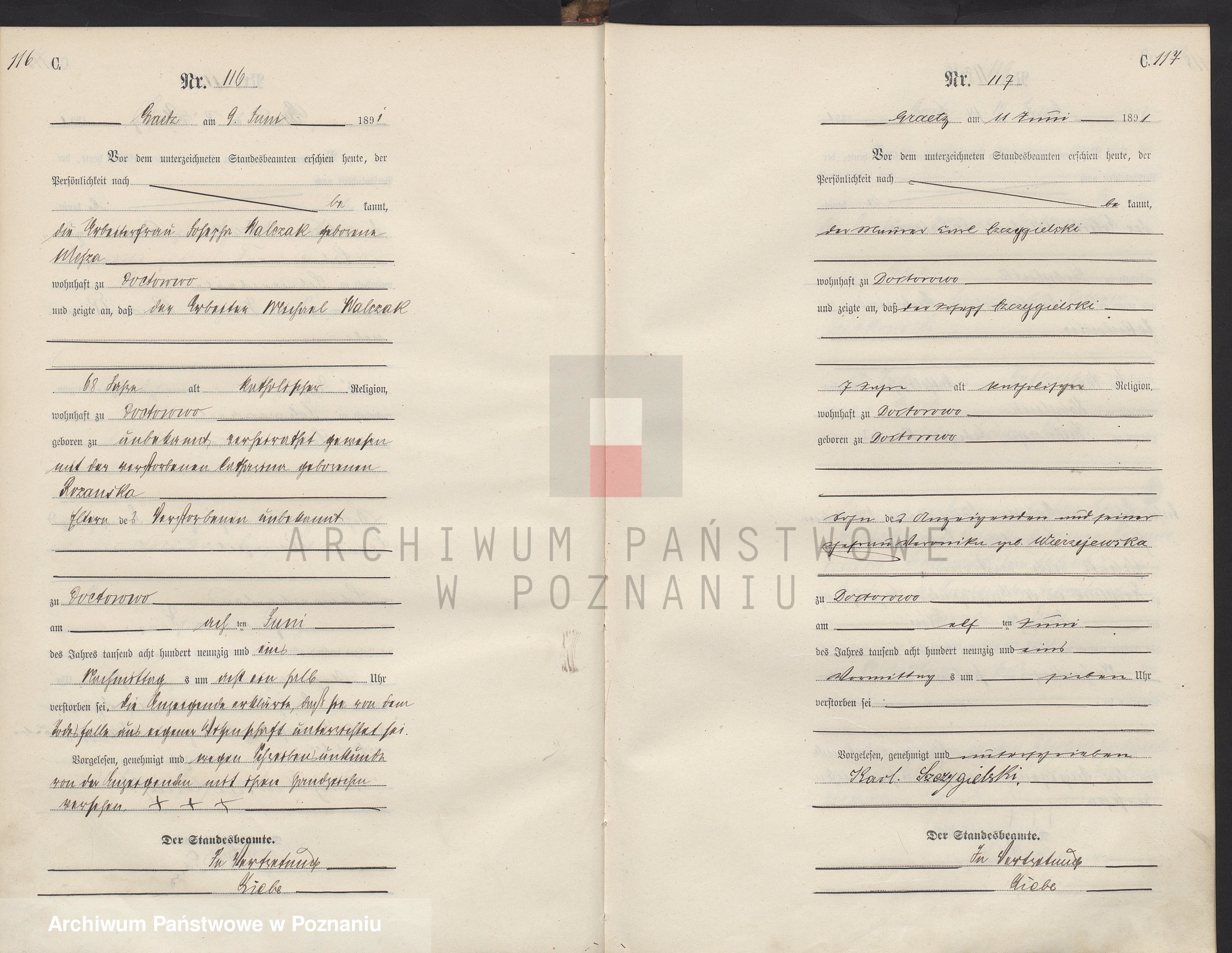 Skan z jednostki: Księga zgonów