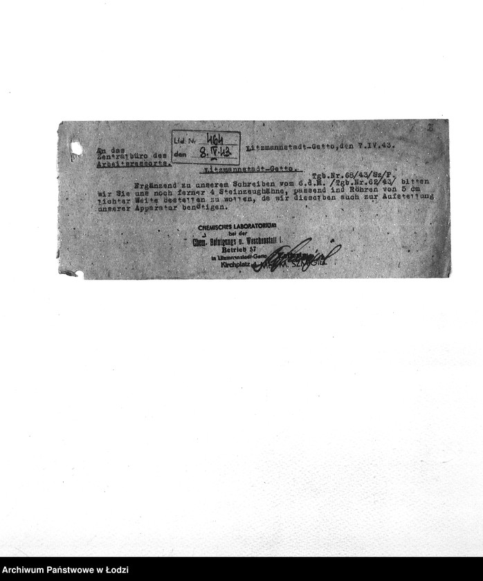 Obraz 5 z jednostki "Bedarfsmeldungen [Skierowane do GV zapotrzebowania na surowce, materiały, narzędzia, maszyny itp. potrzebne resortom pracy do produkcji; zamówienia żywności, lekarstw]"