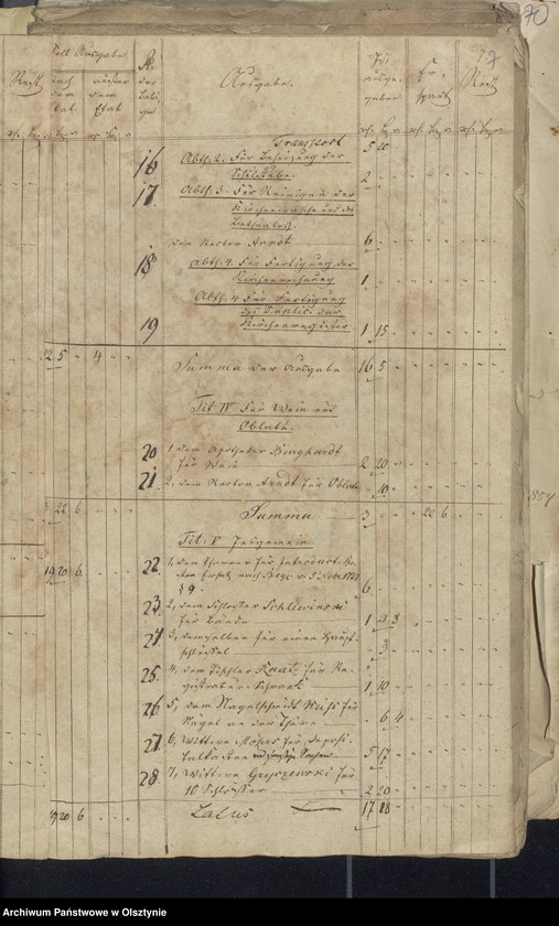 image.from.unit.number "Rechnung über die Einnahme und Ausgabe der evangelkischen Kirchenkasse zu Wartenburg"