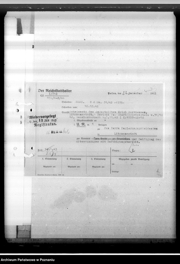 Obraz 7 z jednostki "Martinsen. Erich - urzędnik"