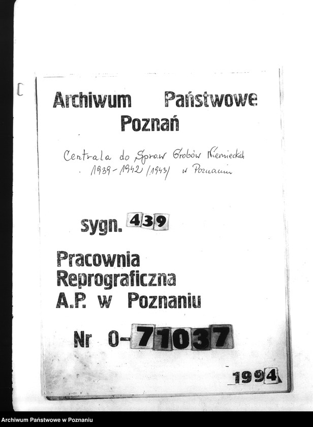 Obraz 1 z jednostki "Wykazy miejscowych Niemców, którzy zginęli w 1939 roku. Kreis Warthbrüchen (Koło)"