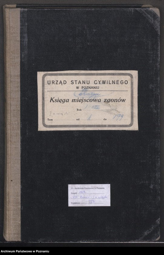 Obraz 2 z jednostki "Księga miejscowa zgonów"