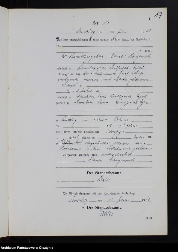 image.from.unit.number "Sterbe-Neben-Register Nr 1 - 25 [ Księga zgonów - wtóropis ]"