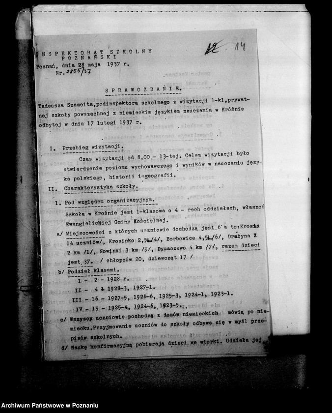 Obraz 18 z jednostki "Prywatna Szkoła Powszechna z niemieckim językiem nauczania - Krosno powiat Śrem"