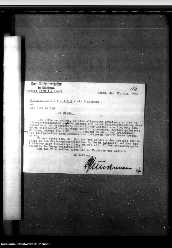 Obraz 19 z jednostki "Leichenwesen. Genuss von Äther. Ungenügend begrabene Leichen polnischer Soldaten. Feuerbestattungsverein"