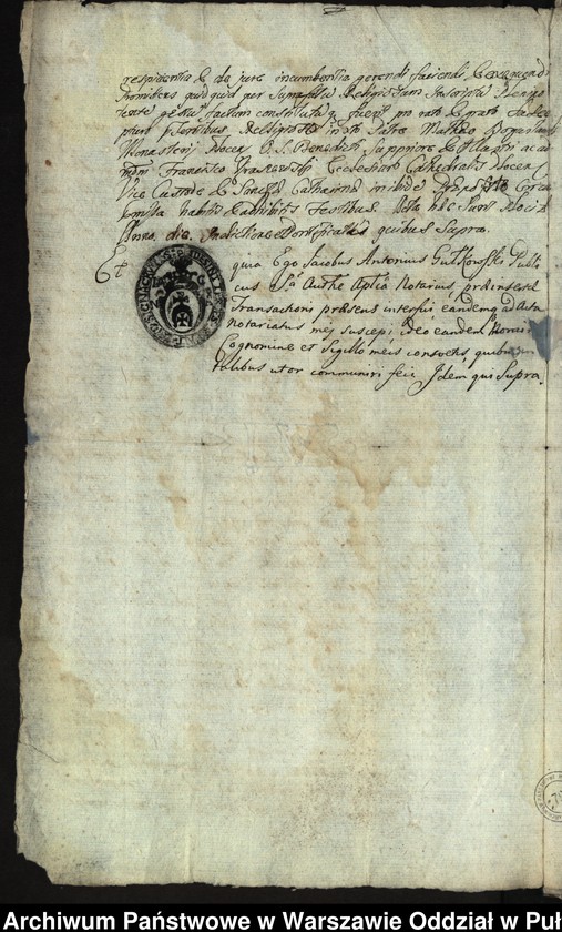image.from.unit.number "Dekrety i kopie dekretów sądu nuncjatury i kurii rzymskiej oraz kopie umów z lat 1732-1737 dotyczące sporu między opatem Walentym Michałem Żółtowskim a konwentem o podział dóbr i nominację urzędników klasztornych"