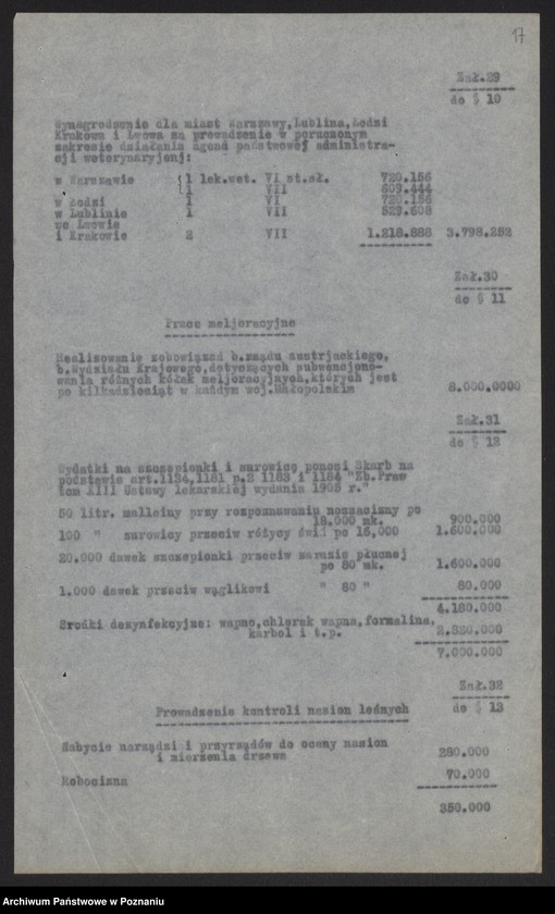 Obraz 19 z jednostki "[Budżet Ministerstwa Rolnictwa i Dóbr Państwowych na rok 1922]"
