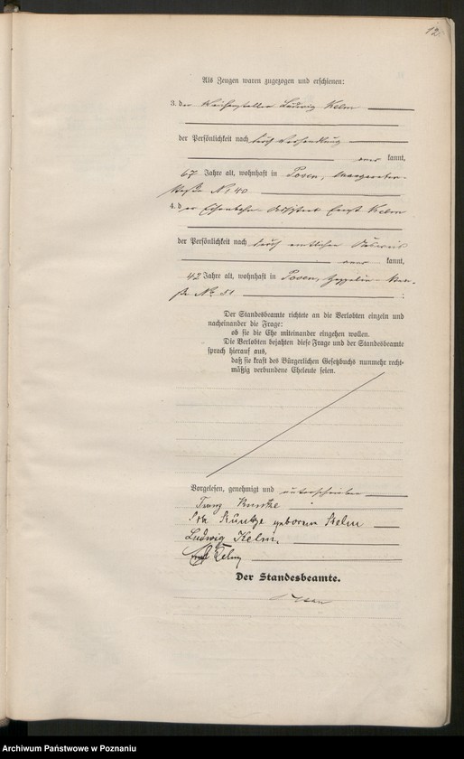 Obraz 13 z jednostki "Księga miejscowa małżeństw tom I [Rejestr główny małżeństw]"