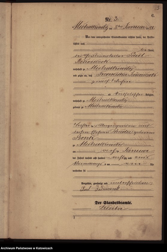 Obraz 6 z jednostki "[Księga zgonów za rok 1881, nr 1-52]"