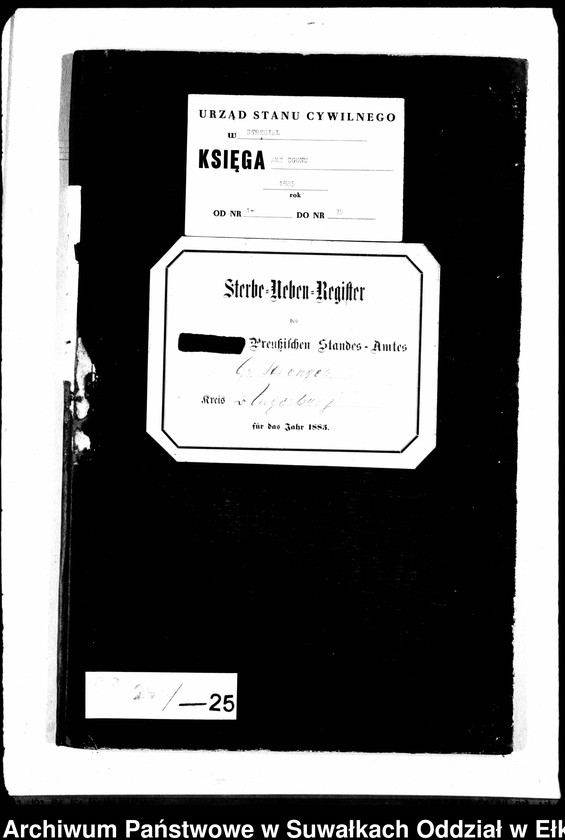 image.from.unit.number "Sterbe-Neben-Register des Preussischen Standes-Amtes Gr. Strengeln Kreis Angerburg"