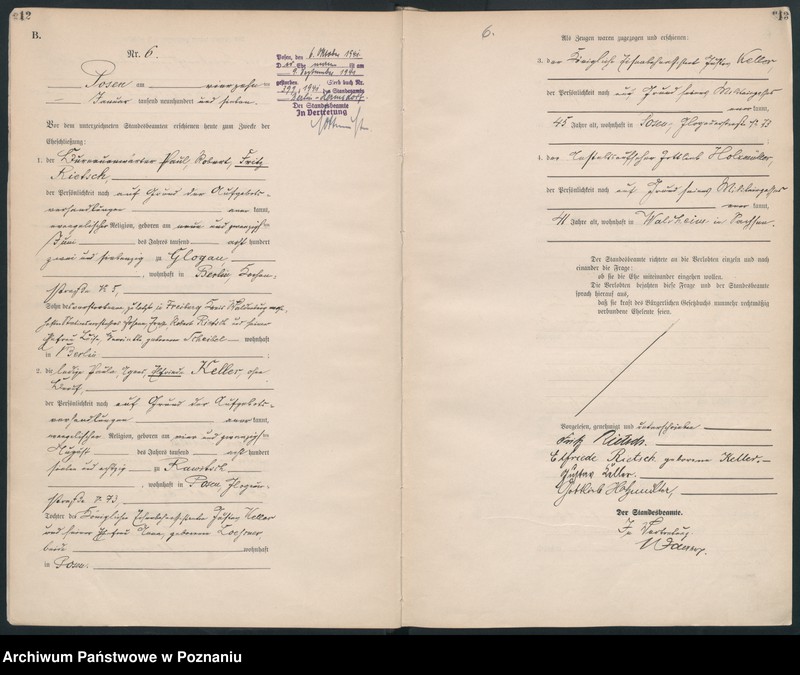 Obraz 8 z jednostki "Księga miejscowa małżeństw [Rejestr główny małżeństw]"