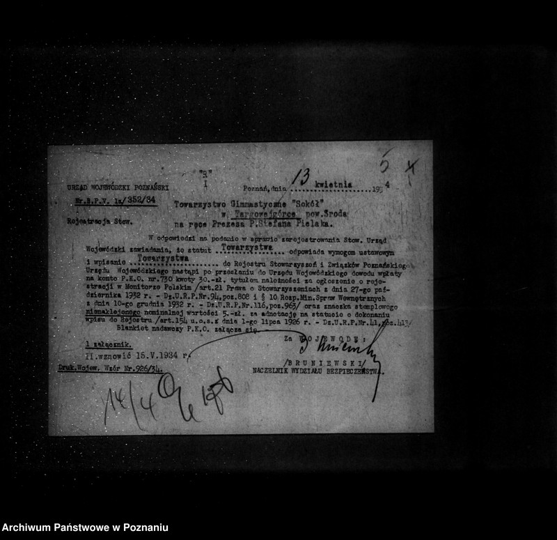 Obraz 9 z jednostki "/Towarzystwo Gimnastyczne Sokół w Targowej Górce powiat Środa - rejestracja/"