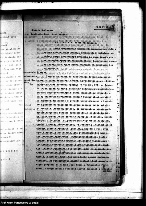 Obraz 12 z jednostki "Sprawozdanie Sekcji Brukarskiej przy Komitecie Robót Publicznych za okres 10 XI 1914-10 II 1915"