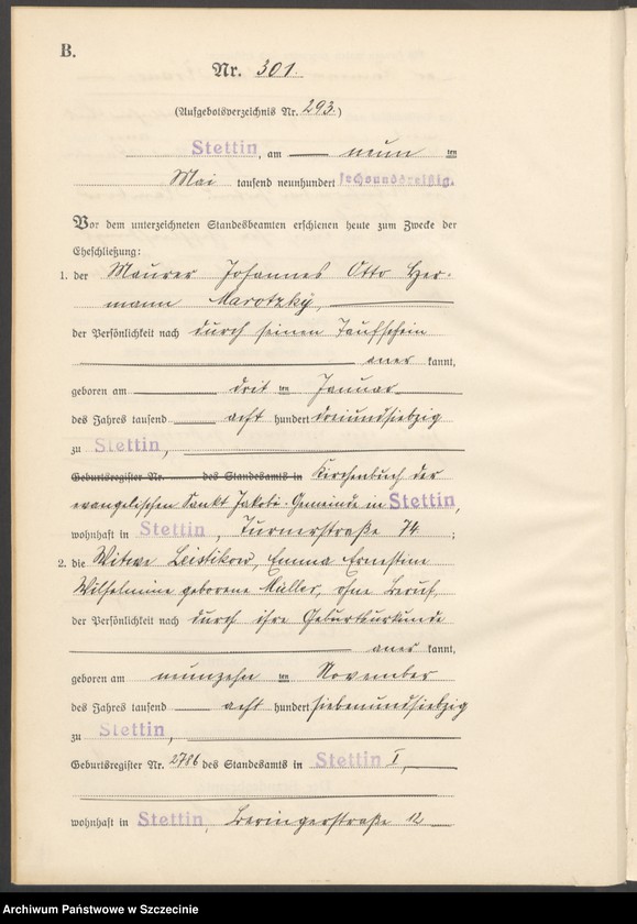 image.from.unit.number "Heiratsregister"