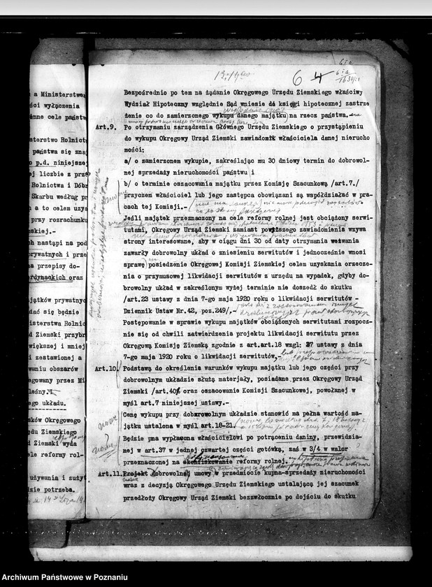 Obraz 11 z jednostki "Sprawy prawne projekty ustaw i rozporządzeń do Sejmu Ustawodawczego"