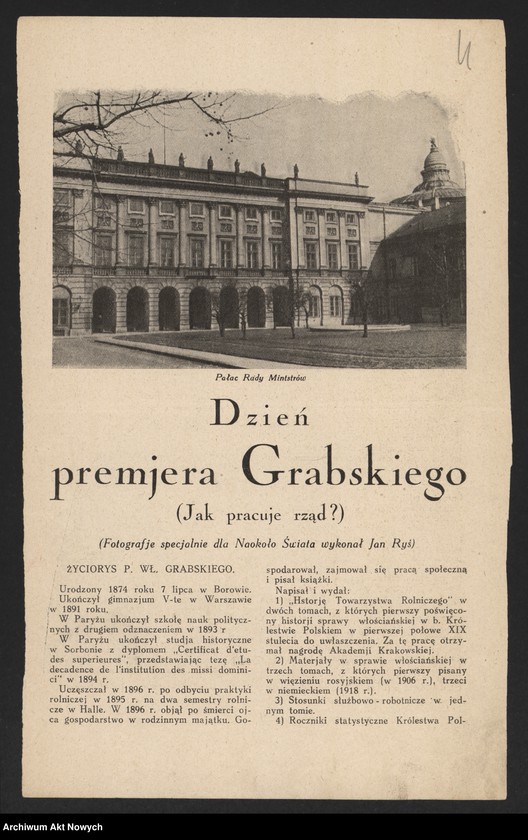 Obraz 8 z kolekcji "Władysław Grabski - życie i działalność"