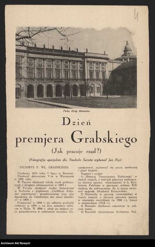 Obraz 8 z kolekcji "Władysław Grabski - życie i działalność111"