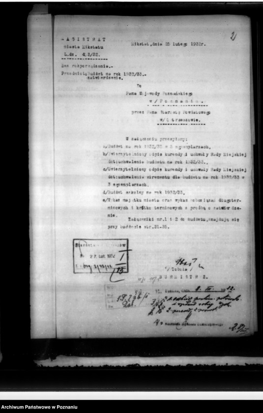 Obraz 8 z jednostki "Budżety i sprawy rachunkowe miasta Mikstatu"