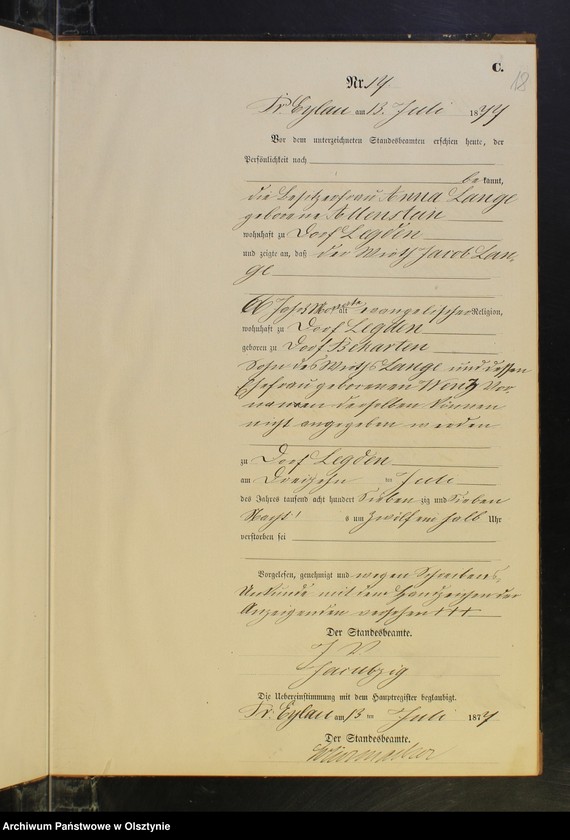 image.from.unit.number "Sterbe-Neben-Register Nr 1 - 29"