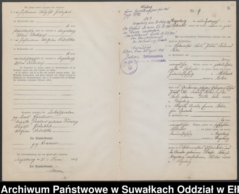 image.from.unit.number "Heiraths-Neben-Register des Preussischen Standes-Amtes Angerburg Kreis Angerburg"