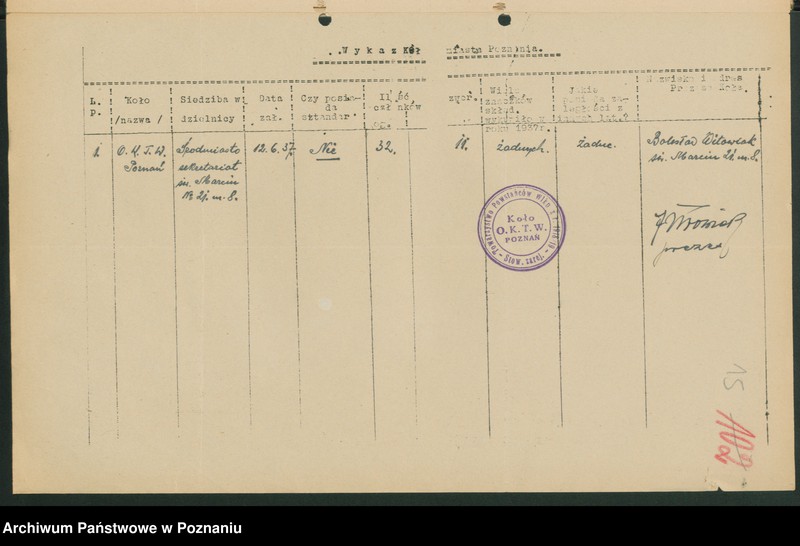 Obraz 18 z jednostki "Korespondencja, protokoły zebrań, okólniki Związku Powstańców Wielkopolskich."