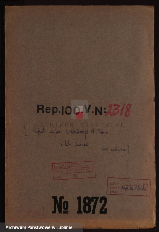 image.from.unit.number "[Projekt młyna drewnianego F. Prusa w kol. Sarniak, pow. chełmski]"