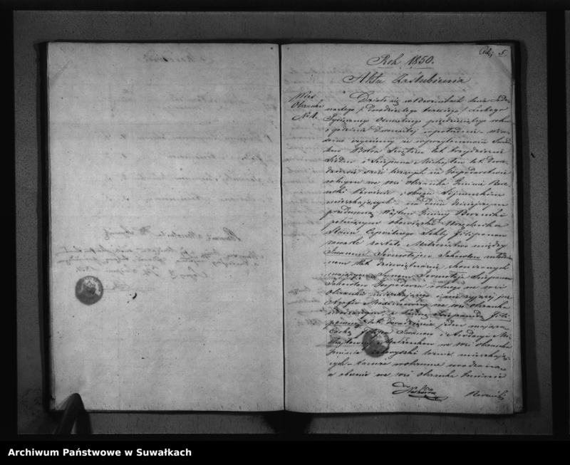 image.from.unit.number "Duplikat Akt Urzędnika Stanu Cywilnego Sekty Filiponów Gminy Berzniki Urodzonych, Umarłych i Zaślubionych za Rok 1850"